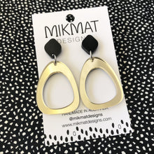 Load image into Gallery viewer, Organic Egg Drop Earrings Gold - Mikmat Designs

