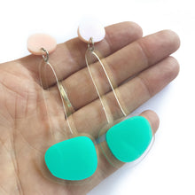 Load image into Gallery viewer, Hanging Drop Earrings Mint - Mikmat Designs
