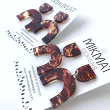 Load image into Gallery viewer, Arch Earrings Tortoise Shell - Mikmat Designs
