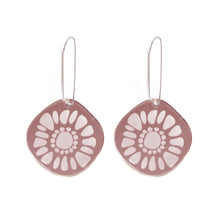 Load image into Gallery viewer, Frozen Sunshine Rose Gold Mirror Earrings - Mikmat Designs
