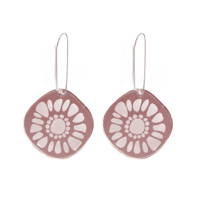 Frozen Sunshine Rose Gold Mirror Earrings - Mikmat Designs