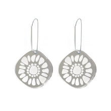 Load image into Gallery viewer, Frozen Sunshine Silver Mirror Earrings - Mikmat Designs
