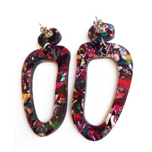 Load image into Gallery viewer, Galaxy Glitter Earrings Multicoloured - Mikmat Designs
