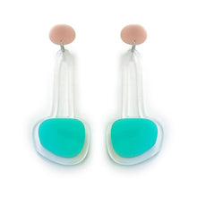Load image into Gallery viewer, Hanging Drop Earrings Mint - Mikmat Designs
