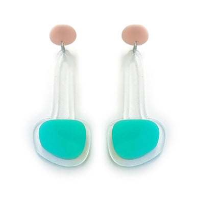 Hanging Drop Earrings Mint - Mikmat Designs
