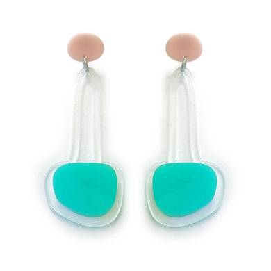 Hanging Drop Earrings Mint - Mikmat Designs