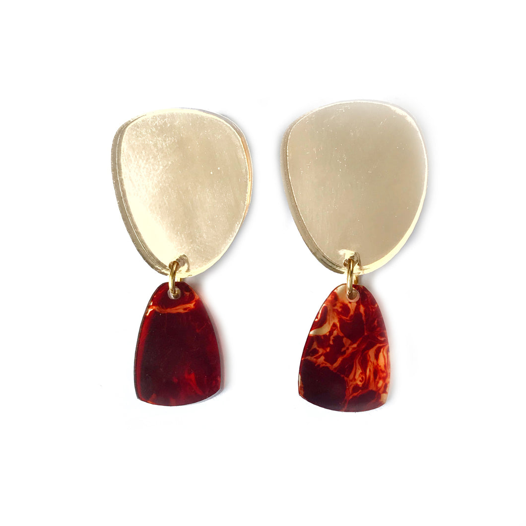 Luna Gold & Tortoise Shell Earrings