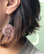 Load image into Gallery viewer, Frozen Sunshine Rose Gold Mirror Earrings - Mikmat Designs
