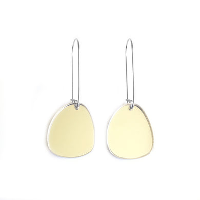 Pendulum Hook Earrings Gold Mirror - Mikmat Designs