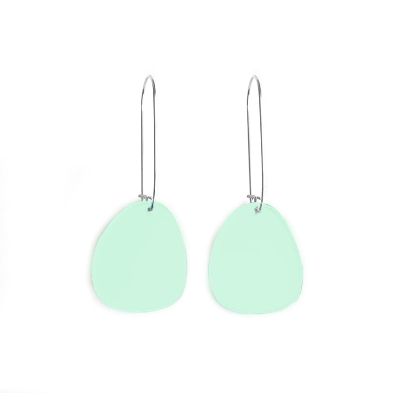 Pendulum Hook Earrings Matte Mint Green