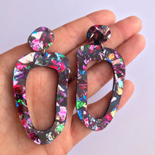 Load image into Gallery viewer, Galaxy Glitter Earrings Multicoloured - Mikmat Designs

