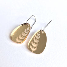 Load image into Gallery viewer, Fern Earrings Gold Mirror
