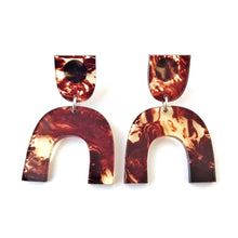 Load image into Gallery viewer, Arch Earrings Tortoise Shell - Mikmat Designs
