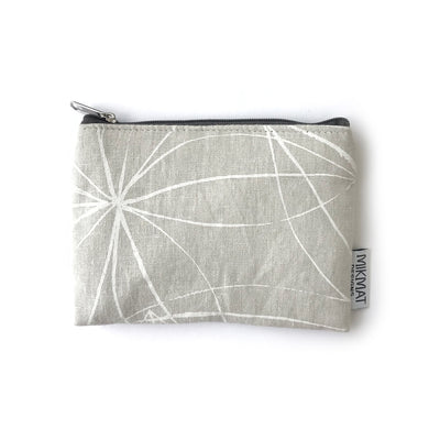 Linen Snowflake Small Pouch - Mikmat Designs