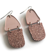 Load image into Gallery viewer, Reflection Earrings Rose Gold - Mikmat Designs
