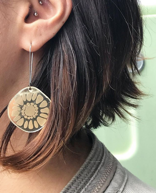 Frozen Sunshine Gold Mirror Earrings - Mikmat Designs