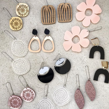 Load image into Gallery viewer, Frozen Sunshine Gold Mirror Earrings - Mikmat Designs
