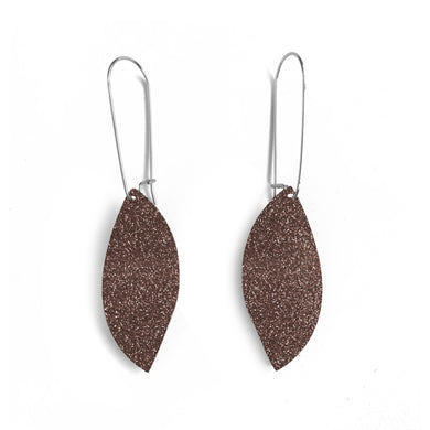 Swing Hook Earrings Rose Glitter - Mikmat Designs