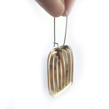 Load image into Gallery viewer, Birdcage Hooked Earring Bamboo - Mikmat Designs
