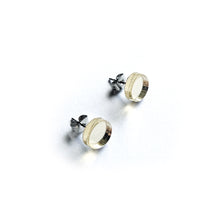 Load image into Gallery viewer, Dot Mirror Stud Earrings CHOOSE YOUR COLOUR - Mikmat Designs
