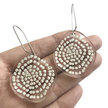 Load image into Gallery viewer, Spiral Dots Earrings in Clear - Mikmat Designs
