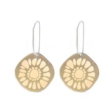 Load image into Gallery viewer, Frozen Sunshine Gold Mirror Earrings - Mikmat Designs
