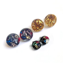 Load image into Gallery viewer, Glitter Stud Earrings CHOOSE SIZE &amp; COLOUR - Mikmat Designs
