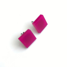 Load image into Gallery viewer, Square Stud Earrings CHOOSE YOUR COLOUR
