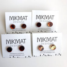 Load image into Gallery viewer, Marbled Dot Stud Earrings CHOOSE YOUR COLOUR
