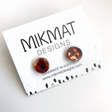 Load image into Gallery viewer, Marbled Dot Stud Earrings CHOOSE YOUR COLOUR
