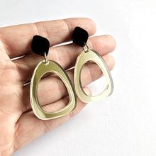 Load image into Gallery viewer, Organic Egg Drop Earrings Gold - Mikmat Designs
