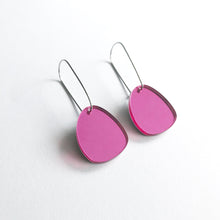 Load image into Gallery viewer, Pendulum Hook Earrings Mirror Pink - Mikmat Designs

