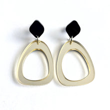 Load image into Gallery viewer, Organic Egg Drop Earrings Gold - Mikmat Designs
