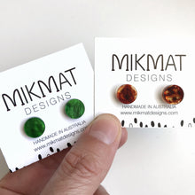 Load image into Gallery viewer, Marbled Dot Stud Earrings CHOOSE YOUR COLOUR

