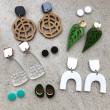 Load image into Gallery viewer, Swirl Earrings Bamboo - Mikmat Designs
