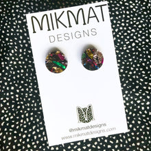 Load image into Gallery viewer, Dot Large Size Glitter Stud Earrings CHOOSE COLOUR - Mikmat Designs

