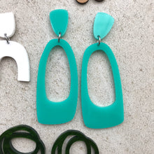 Load image into Gallery viewer, Oval Hoops Mint - Mikmat Designs
