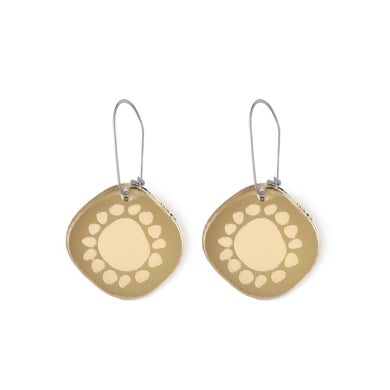 Mini Sunshine Earrings Gold Mirror - Mikmat Designs Earrings Laser Cut Designs