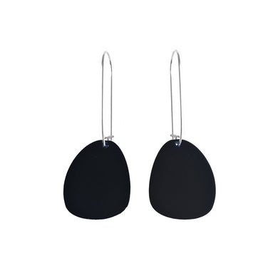 Pendulum Hook Earrings Black - Mikmat Designs