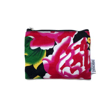 Load image into Gallery viewer, Small Pouch in Black Peacock fabric - Mikmat Designs
