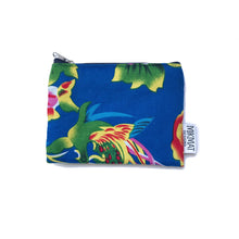 Load image into Gallery viewer, Small Pouch in Blue Peacock Fabric - Mikmat Designs

