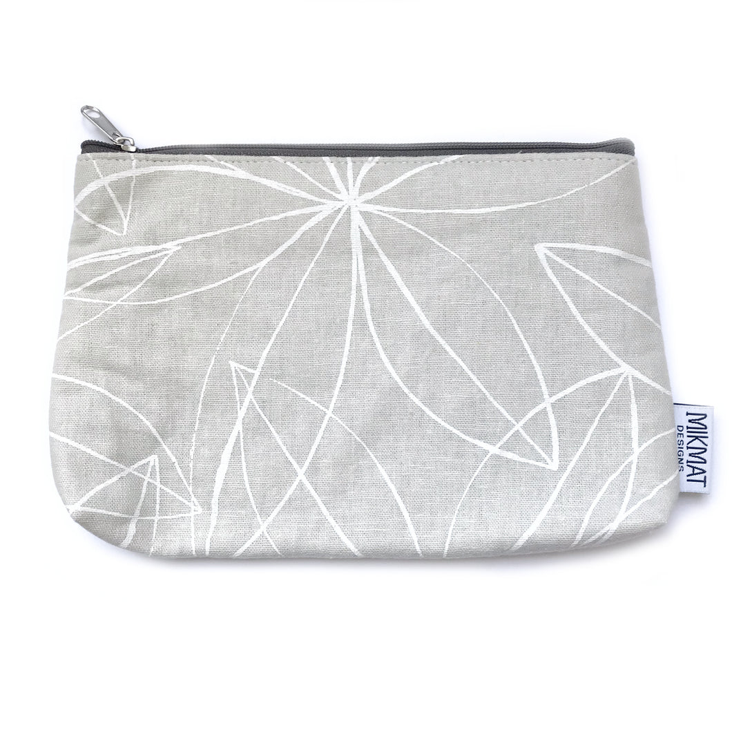 Linen Snowflake Pouch - Mikmat Designs