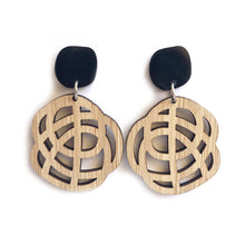 Load image into Gallery viewer, Swirl Earrings Bamboo - Mikmat Designs
