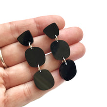 Load image into Gallery viewer, Trio Earrings in Black
